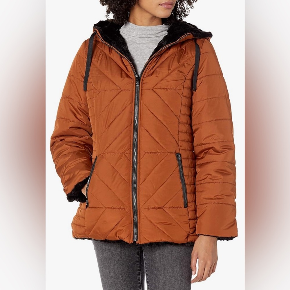 INTL REVERSIBLE Jacket With Hood and Front Zip